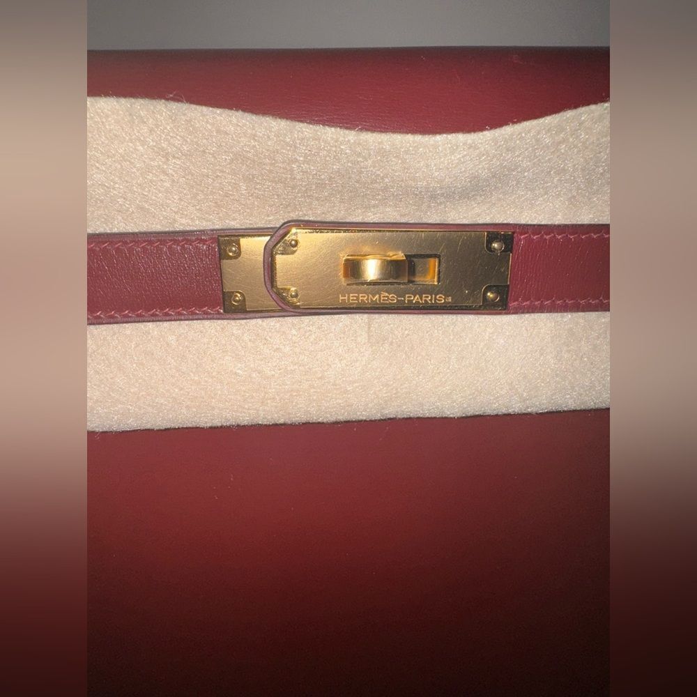 Hermes Kelly 32 Box Leather Rouge H Sellier Vintage - Picture 15 of 16
